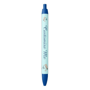 Classic Stork (Blue) 2 Black Ink Pen