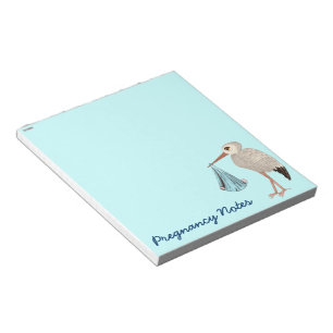 Classic Stork (Blue) (Baby Shower) Notepad