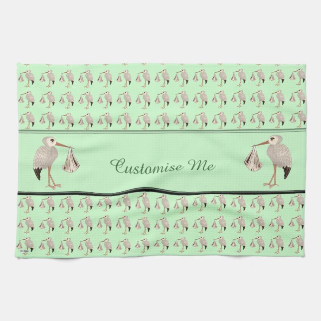 Classic Stork (Neutral) 1 Kitchen Towel (Horizontal)