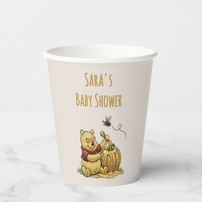 Classic Storybook Bear Baby Shower Paper Cup (Front)