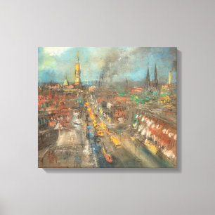 Classic Street Scene in Indianapolis (Indiana) Canvas Print