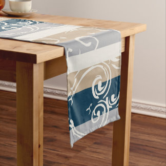 Classic Stripe and Swirl Table Runner