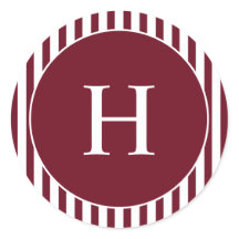 Classic Stripe Elegant Monogram