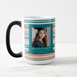 Classic Stripe Print Gift For Him Grad Magic Mug