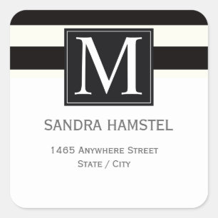Classic Stripe Square Sticker