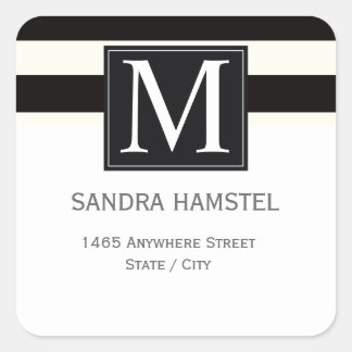 Classic Stripe Square Sticker