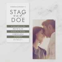 Classic Stripe Stag & Doe Ticket, Custom Color