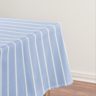 Classic Stripes Blue and White Tablecloth