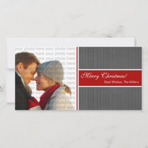 Classic Stripes Christmas Photo Card