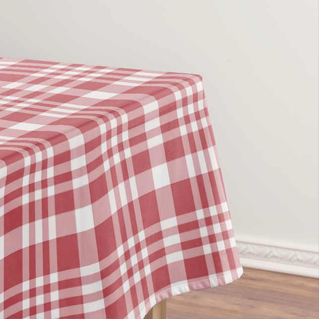 Classic Stripes Red and White  Tablecloth (In Situ)