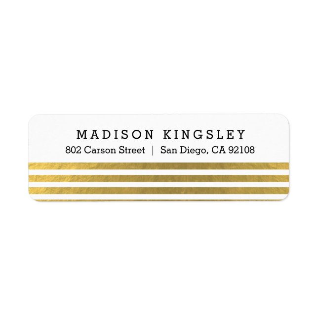 Classic Stripes Return Address Label (Front)