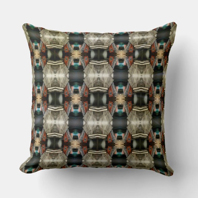 Classic Strong Large Digital Pattern Throw Pillow (Front)