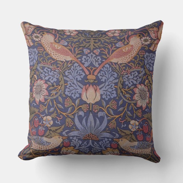 CLASSIC STYLE FLORAL AND BIRDS Throw Cushion (Front)