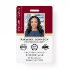 Classic Style Notary Signing Agent ID Burgundy