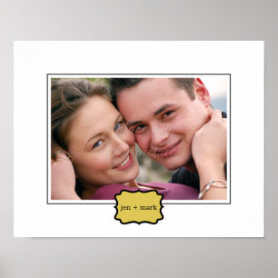 Classic Style Personalized Photo Mat - Horizontal- Poster