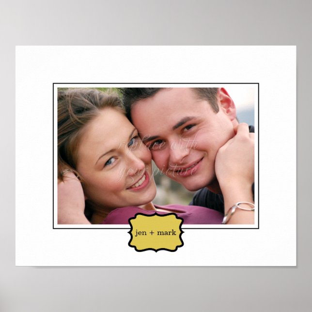 Classic Style Personalized Photo Mat - Horizontal- Poster (Front)