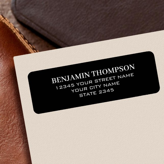 Classic Style Professional Black Return Address (Creator Uploaded)