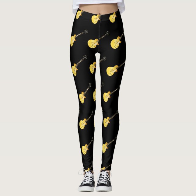 Classic Style Solid Blues Guitar Leggings (Front)