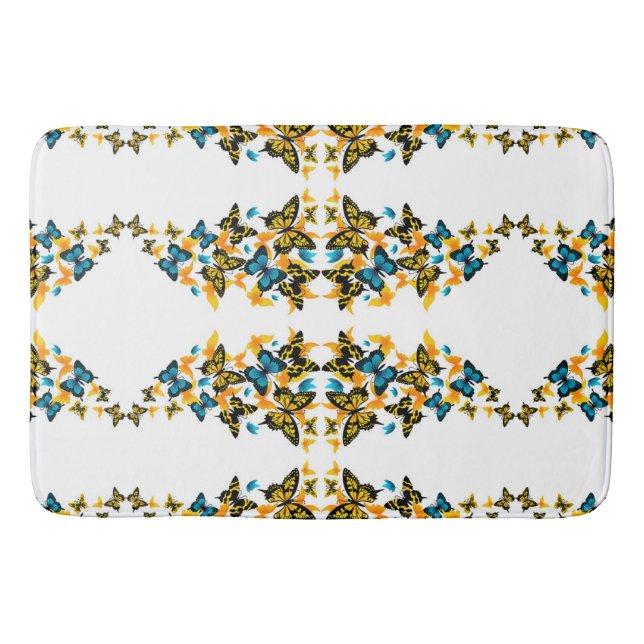 Classic Styles Butterflies  Bath Mat (Front)