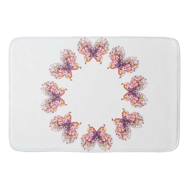 Classic Styles Butterflies Bath Mat (Front)