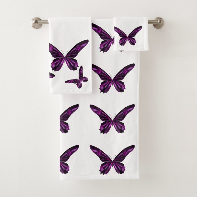 Classic Styles Butterflies  Bath Towel Set (Insitu)