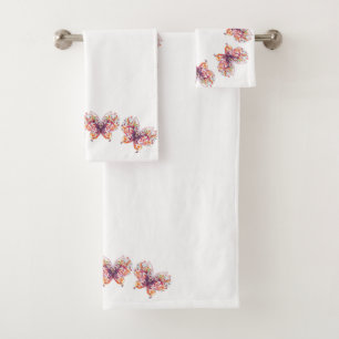 Classic Styles Butterflies Bath Towel Set