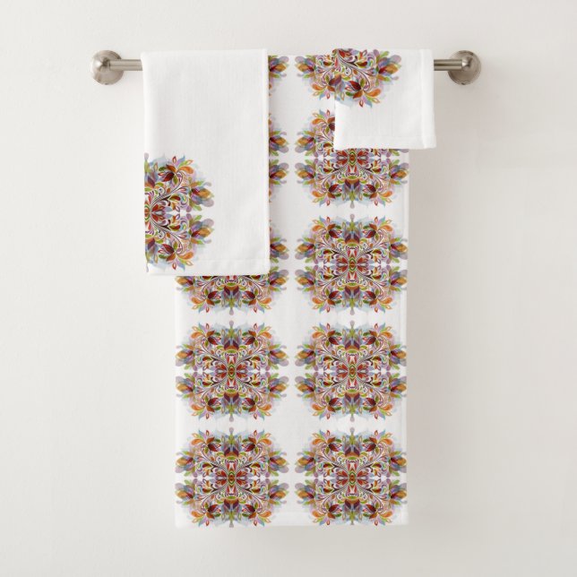 Classic Styles Scrollwork  Bath Towel Set (Insitu)