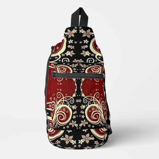 Classic Styles Scrollwork  Sling Bag (Front)