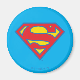 Classic Supergirl Logo with Blue Outline Magnet