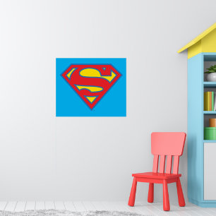 Classic Supergirl Logo with Blue Outline Poster