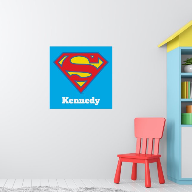 Classic Supergirl Logo with Blue Outline Poster (Nursery 1)
