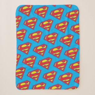 Classic Supergirl Logo with Blue Outline Sherpa Blanket