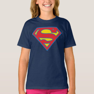 Classic Supergirl Logo with Blue Outline T-Shirt