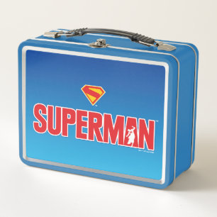 Classic Superman Bold Logo Metal Lunch Box