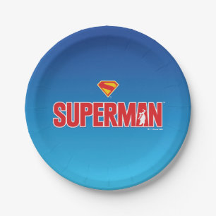 Classic Superman Bold Logo Paper Plate