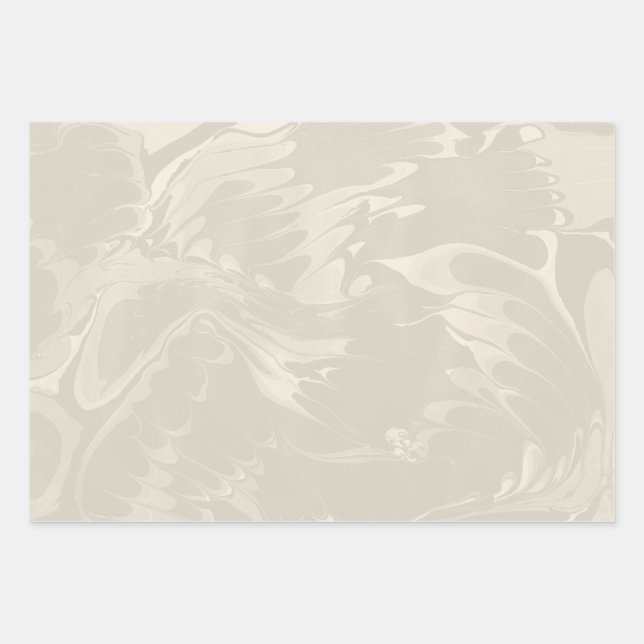 Classic Swirl Marble Pattern Wrapping Paper Sheet (Front)
