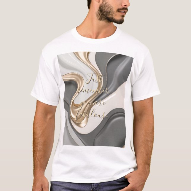 Classic t-shirt in stylish abstract graphic (Front)