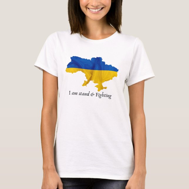 Classic T-Shirt with Ukraine Map (Front)