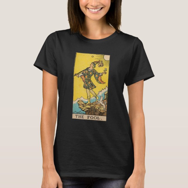 Classic Tarot Card The Fool T-Shirt (Front)