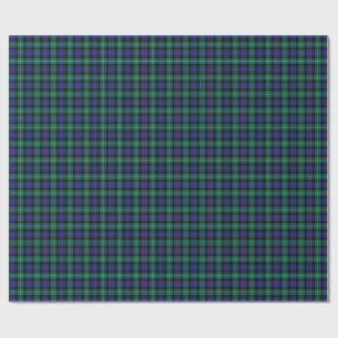 Classic tartan in blue wrapping paper