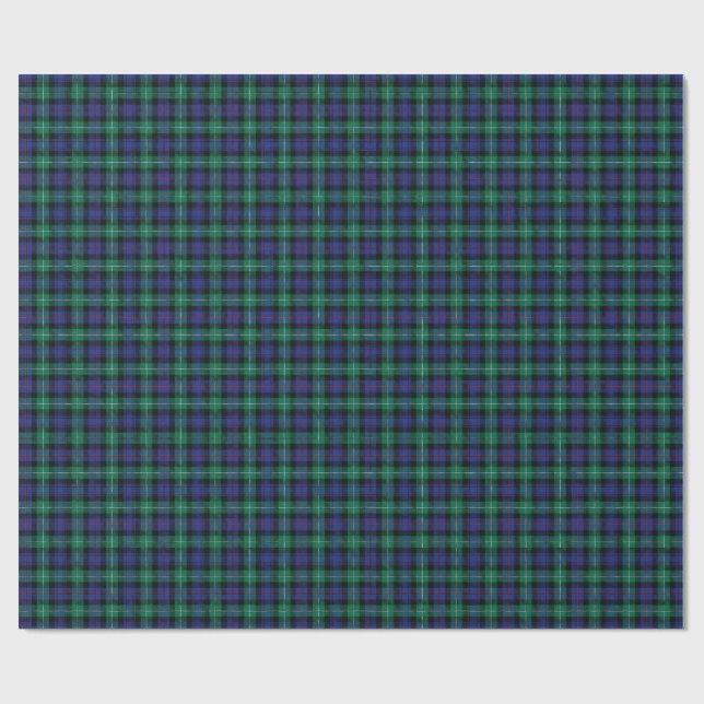 Classic tartan in blue wrapping paper (Flat)