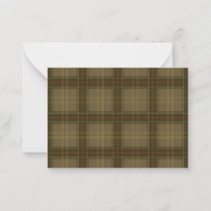 Classic Tartan in Tobacco Card