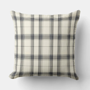 Classic Tartan Neutral  Throw Pillow