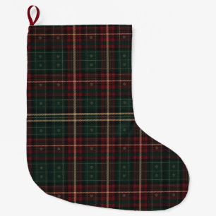 Classic Tartan Pet Christmas Stocking with Paws