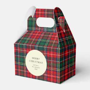 Classic Tartan Plaid Holiday Cookie Favor Box