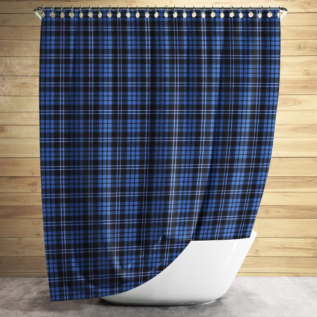 Classic Tartan Plaid Pattern Blue And Black (Classic Blue Plaid Tartan Pattern Shower Curtain)