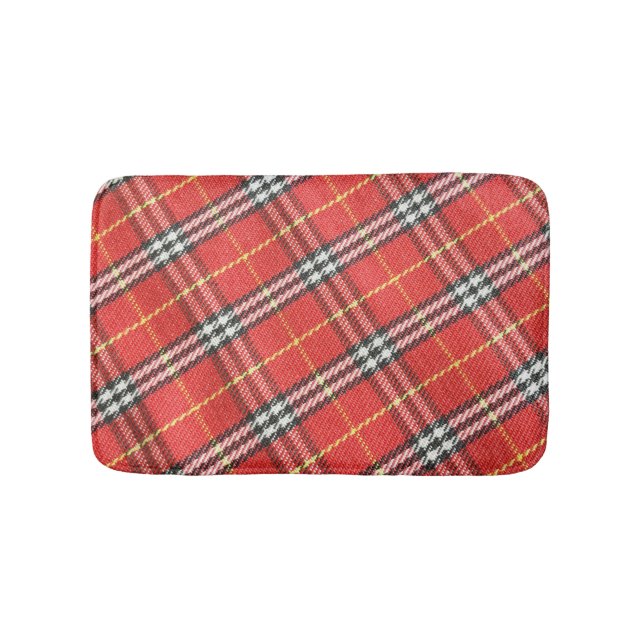 Classic Tartan Texture Background Bath Mat (Front)