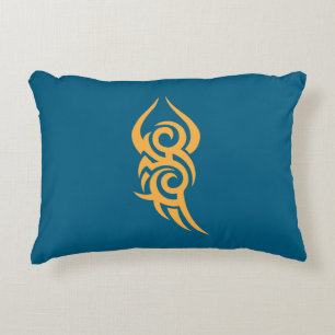 Classic Tattoo Inspired Line Art Design Accent Pillow