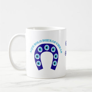 Classic Taza with Turkish Eye Design Coffee Mug