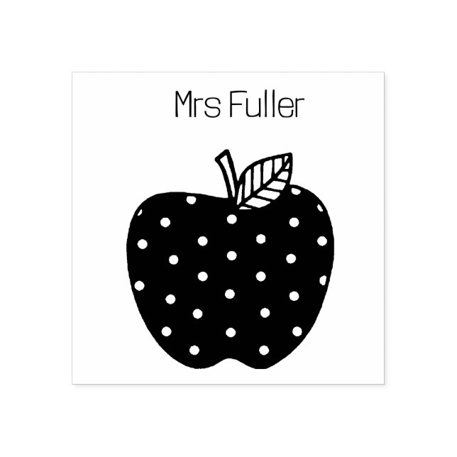 Classic Teachers Apple Custom  Rubber Stamp (Imprint)
